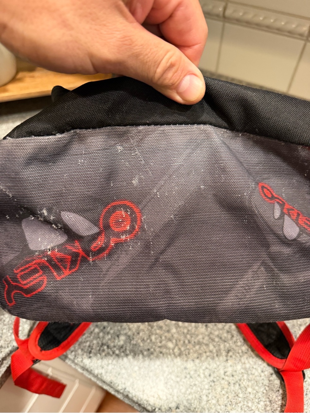 Oakley Black and Red Backpack with Multiple Pockets - Picture 3 of 5